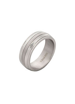 Gent’s Stainless Steel Patterned Band Ring by For You Collection