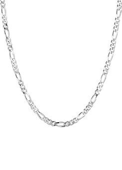 Gent’s Sterling Silver 18+2ins Adjustable Figaro Chain by For You Collection