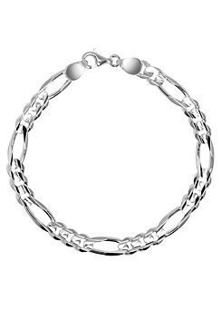 Gent’s Sterling Silver Approx. 0.5 oz Figaro Bracelet by For You Collection