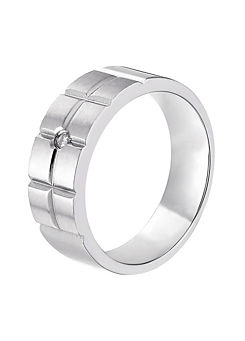 Gent’s Titanium Real Diamond Ring