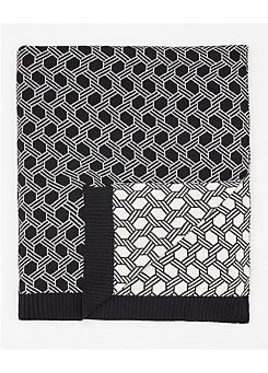 Geo Knitted 100% Cotton Throw by Ted Baker