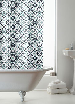 Geo Tiles Shower Curtain by Country Club