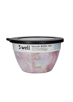 Geode Rose Stainless Steel 1.9L Salad Bowl Set by S’well