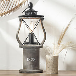 Gibson Antique Wood Lantern Lamp
