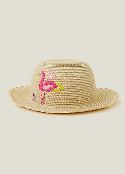Girls Flamingo Floppy Hat by Accessorize