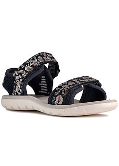 Girls Surfing Tide Toddler F Fitting Leopard Print Sandals by Clarks