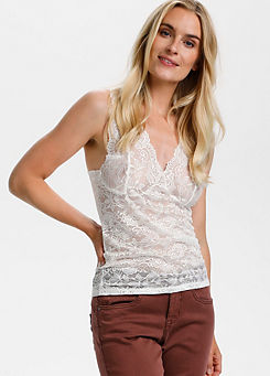 Glaze Long Floral Lace Top by Cream
