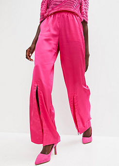Glossy Satin Party Trousers by bonprix
