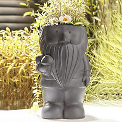 Gnome Fibre Clay Grey Statue by Kaleidoscope