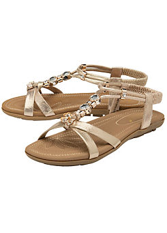 Gold Bettina Sandals by Lotus