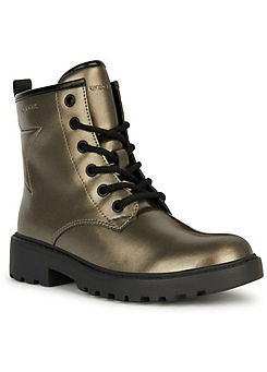 Gold Casey Ankle Boots by Geox Kids