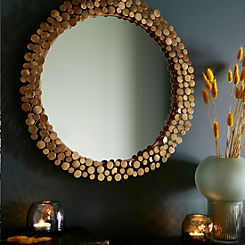 Gold Grecian Disc Mirror