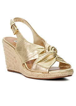 Gold Kazoo Casual Sandals by Dune London