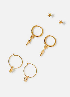 Gold-Plated Celestial Earring Set by Accessorize