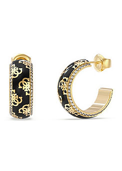 Gold Plated Hoop Earrings  by Guess
