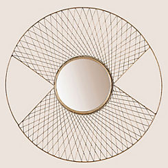Gold Wire Criss Cross Mirror by Abigail Ahern