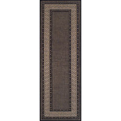 Greek Key Gel Backed Flat Weave Runner by The Homemaker Rugs Collection