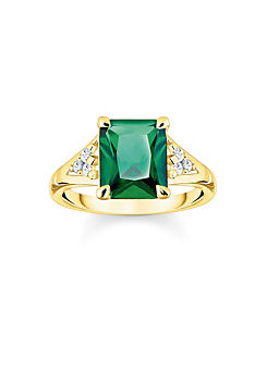 Green Stone Gold Ring by THOMAS SABO