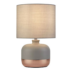 Grey & Copper Table Lamp