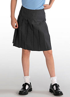Grey Junior Stitch Down Pleat Skirt by Trutex