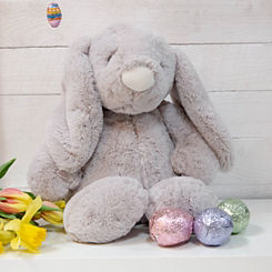 Grey Rabbit Soft Plush Toy by Bambino