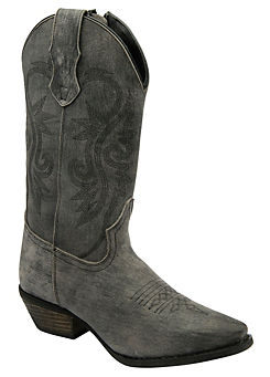 Grey Taylor Suede Cowboy Boots by Ravel