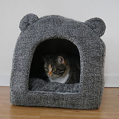 Grey Teddy Bear Cat Bed by Rosewood