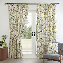 Grove Printed Lined Pencil Pleat Curtains by Sundour