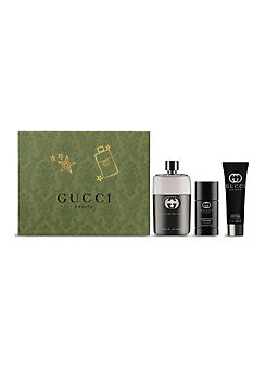 Guilty Pour Homme 3 Piece Set - Eau De Toilette 90ml, Shower Gel 50ml & Deodorant 75ml by Gucci