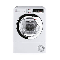 H-Dry 300 9KG Heat Pump Tumble Dryer HLE H9A2TCE-80 - White by Hoover