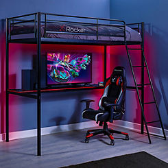 HQ High Sleeper Gaming Bed With Desk by X Rocker