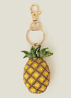 Hand-Beaded Pineapple Keyring by Accessorize