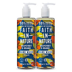 Hand Wash Duo - Grapefruit & Orange by Faith In Nature