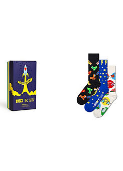 Happy Socks Mens 3 Pack Elton John Socks Gift Set