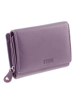 Harlow Medium Lilac Leather Purse by Storm London