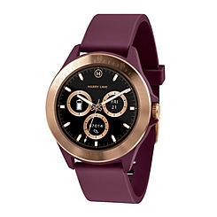 Harry Lime Fashion Smart Watch - Berry with Rose Gold Colour Bezel