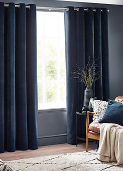 Heavy Chenille Lined Eyelet Curtains by Yard
