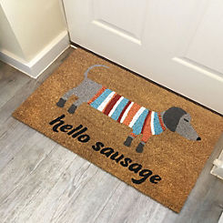 Hello Sausage Doormat by Likewise Rugs & Matting