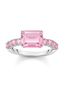 Heritage Glam Pink Solitaire Ring by Thomas Sabo