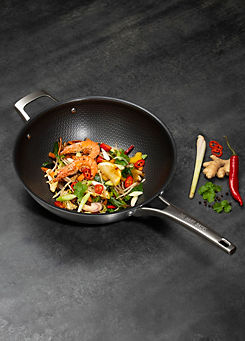 Hex Guard 30cm Stainless Steel Wok by Hairy Bikers