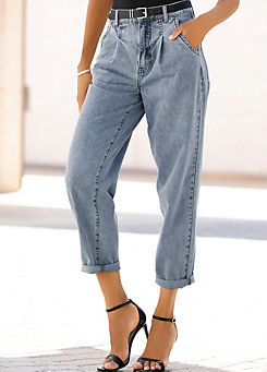 High Waist Relaxed Fit Jeans by Buffalo