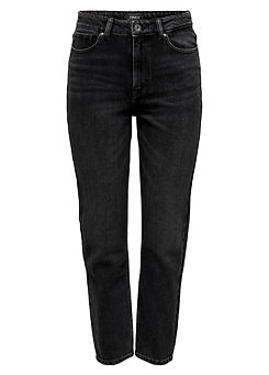 High Waist Straight Leg Jeans by Only