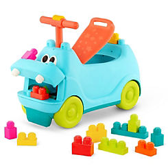 Hippo Ride-On with Blocks by Locbloc