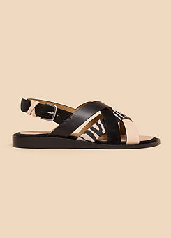 Holly Leather Mini Wedge Sandals by White Stuff