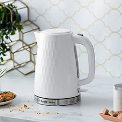 Honeycomb Textured Kettle 26050 - White by Russell Hobbs