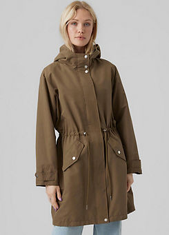 Hooded Long Parka Coat by Vero Moda