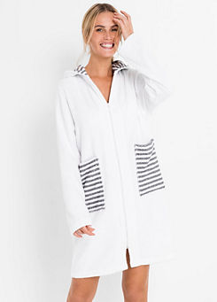 Hooded Zip-Up Dressing Gown