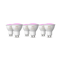Hue Smart LED GU10 Spotlight - 6 Pack by Philips
