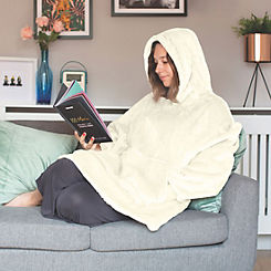 Huggie Oversized Wearable Blanket in Cream