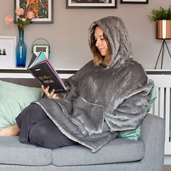 Huggie Oversized Wearable Blanket in Grey by Well Being